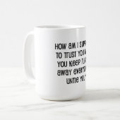 Vertrauen Kaffeetasse (Vorderseite Links)