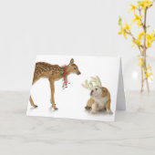 VERTRAUEN MIT BULL DOG MERRY CHRISTMAS CARD KARTE (Gelbe Blume)