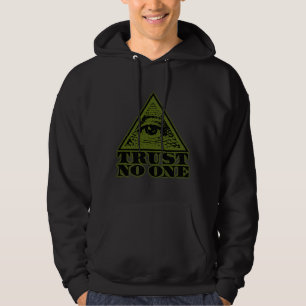 Vertrauen niemand (Vintager beunruhigter Blick) Hoodie