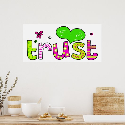 Vertrauen Poster (Küche)