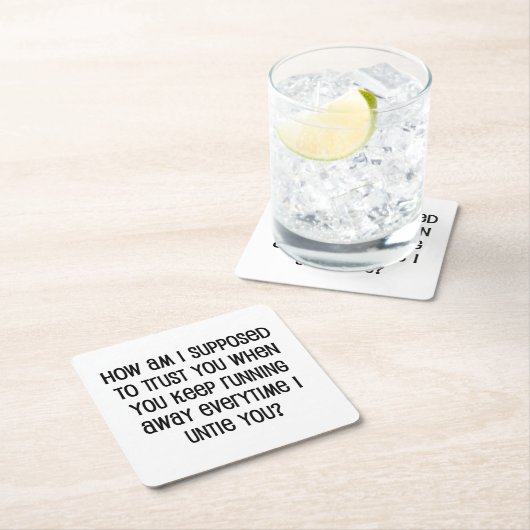 Vertrauen Rechteckiger Pappuntersetzer (Vor Ort)