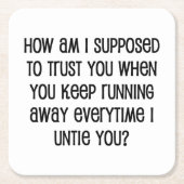 Vertrauen Rechteckiger Pappuntersetzer (Vorderseite)