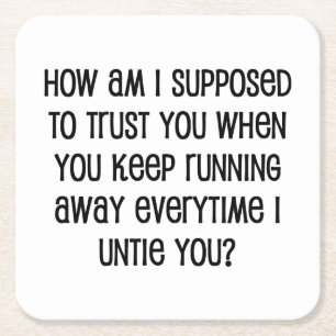 Vertrauen Rechteckiger Pappuntersetzer