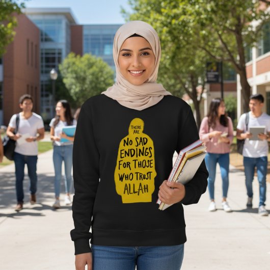 Vertrauen Sie Allah Schwarz Sweatshirt