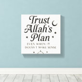 Vertrauen Sie Allahs Plan islamische Wall Art Leinwanddruck (Insitu (Holzboden))