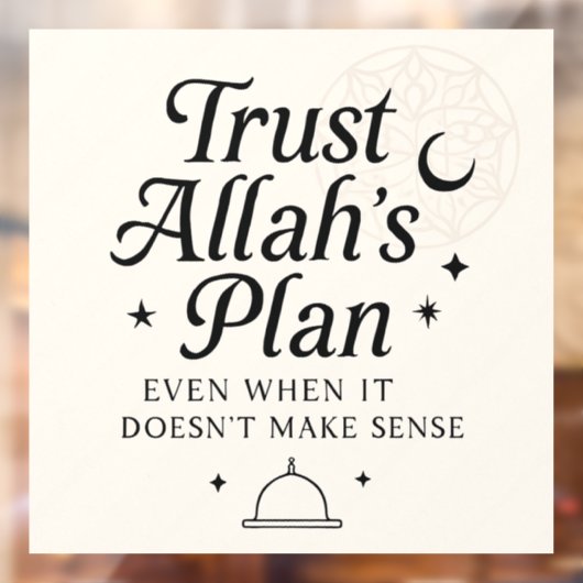 Vertrauen Sie Allahs Plan islamischer Sticker (Blatt 2)