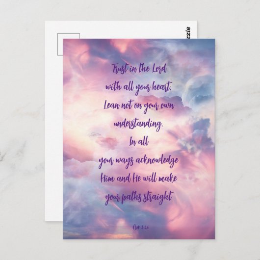 Vertrauen Sie auf das Zitat "Lord All Your Heart P Postkarte (Vorne/Hinten)