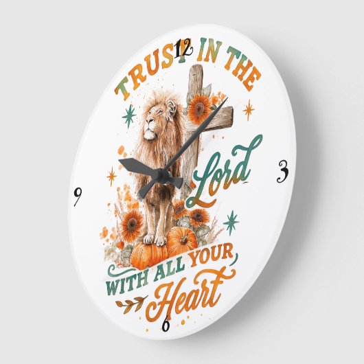 Vertrauen Sie auf den Herrn.. Große Wanduhr (Winkel)