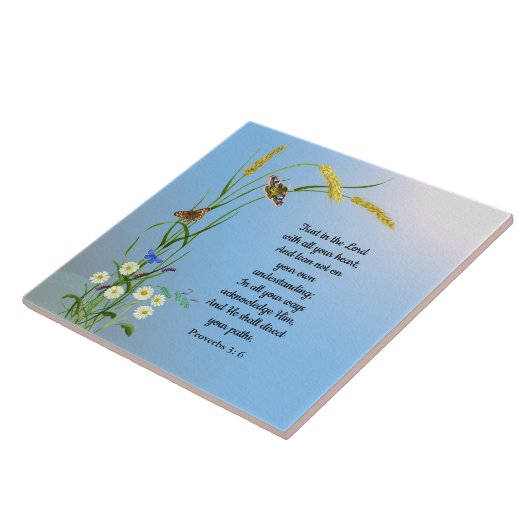 Vertrauen Sie auf den Herrn mit all Ihrem Herzen B Fliese (Seite)