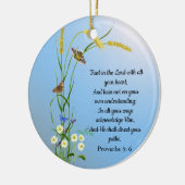 Vertrauen Sie auf den Herrn mit all Ihrem Herzen B Keramik Ornament (Links)