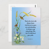 Vertrauen Sie auf den Herrn mit all Ihrem Herzen P Postkarte (Vorne/Hinten)