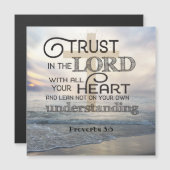 Vertrauen Sie auf den Herrn mit all Ihrem Herzen u Magnetkarte (Vorne/Hinten)