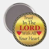 Vertrauen Sie auf den Herrn mit all Ihren Herzensp Magnet (Vorderseite/Rückseite)
