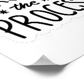 Vertrauen Sie auf den Prozess Minimal Weiß und Sch Poster (Ecke)