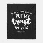 Vertrauen Sie auf Dunkelheit, wenn ich Angst habe, Fleecedecke (Vorderseite)