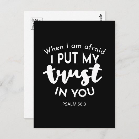 Vertrauen Sie auf Dunkelheit, wenn ich Angst habe, Postkarte (Vorne/Hinten)