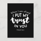 Vertrauen Sie auf Dunkelheit, wenn ich Angst habe, Postkarte (Vorderseite)