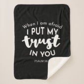 Vertrauen Sie auf Dunkelheit, wenn ich Angst habe, Sherpadecke (Vorderseite)