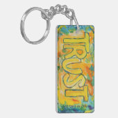 Vertrauen Sie auf inspirierenden Word-Schlüsselanh Schlüsselanhänger (Vorderseite links)