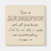 Vertrauen Sie auf Jehovah...Scripture Magnet~Gold Magnet (Vorne)