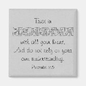 Vertrauen Sie auf Jehovah...Scripture Magnet~Silve Magnet (Vorne)
