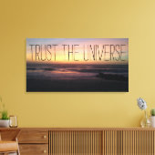 VERTRAUEN Sie das Universum Beach Sunset Foto Leinwanddruck (Insitu (Wohnzimmer))