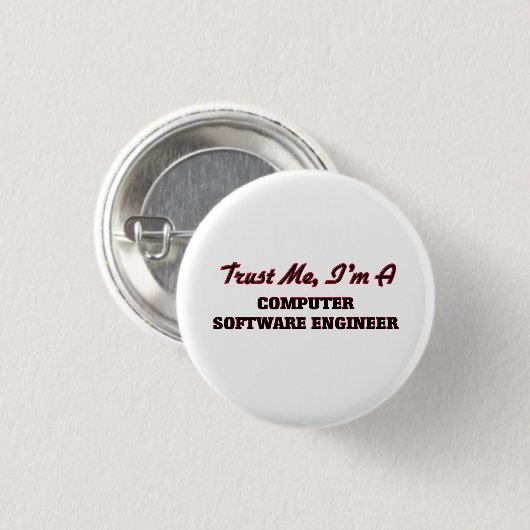 Vertrauen Sie, dass ich ich ein Computer-Software Button (Vorne & Hinten)