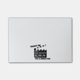 Vertrauen Sie, dass ich ich ein Direktor Clapboard Post-it Klebezettel