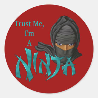 Vertrauen Sie, dass ich ich ein Ninja bin Runder Aufkleber