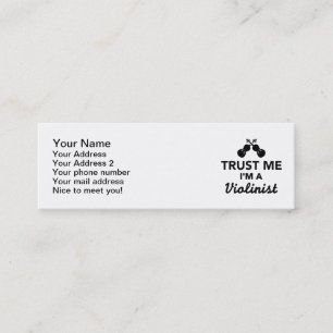 Vertrauen Sie, dass ich ich ein Violinist bin Mini Visitenkarte