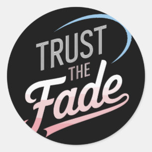Vertrauen Sie dem Fade Disc Golf Design Stylisch U Runder Aufkleber