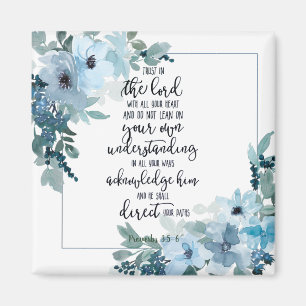 Vertrauen Sie dem Herrn floral  Magnet