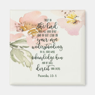 Vertrauen Sie dem Herrn floral  Magnet