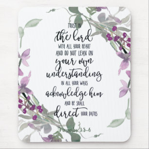 Vertrauen Sie dem Herrn floral Mousepad