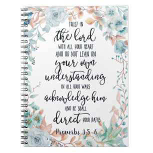 Vertrauen Sie dem Herrn floral  Notizblock