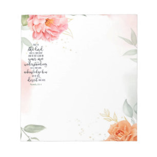 Vertrauen Sie dem Herrn floral  Notizblock