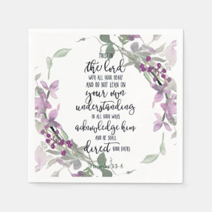 Vertrauen Sie dem Herrn floral  Serviette