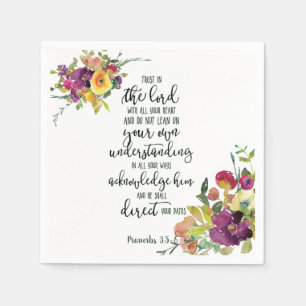 Vertrauen Sie dem Herrn floral Serviette