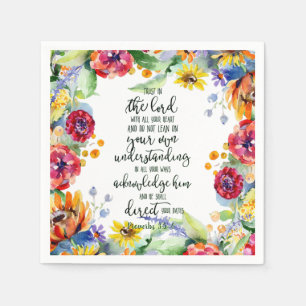 Vertrauen Sie dem Herrn floral Serviette