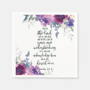 Vertrauen Sie dem Herrn floral Serviette