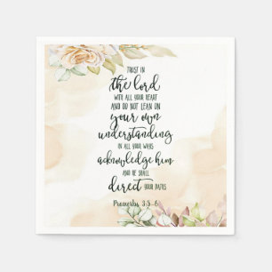 Vertrauen Sie dem Herrn floral Serviette