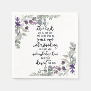 Vertrauen Sie dem Herrn floral Serviette