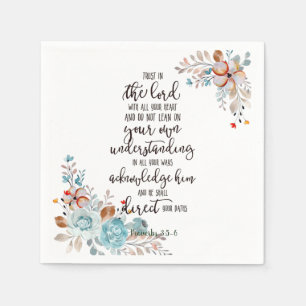 Vertrauen Sie dem Herrn floral  Serviette