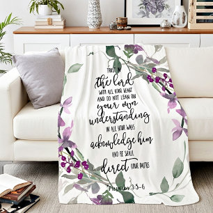 Vertrauen Sie dem Herrn floral Sherpadecke