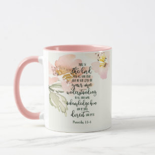 Vertrauen Sie dem Herrn floral   Tasse