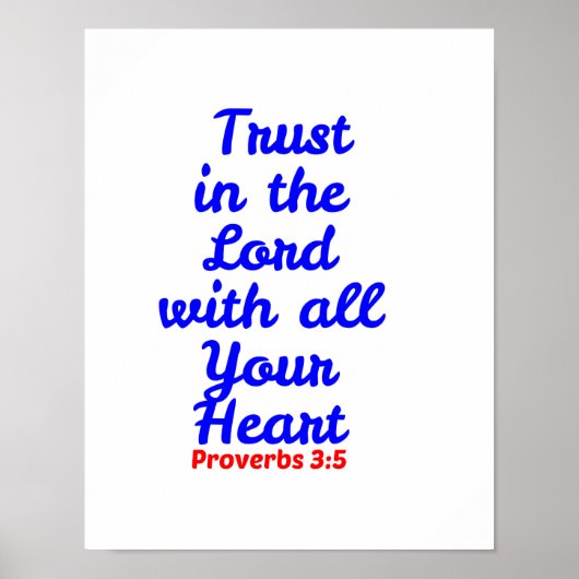 Vertrauen Sie dem Herrn mit all Ihrem Herzen Poster (Vorne)