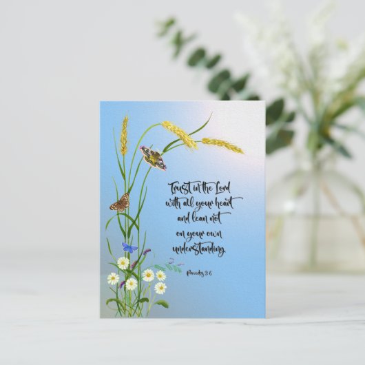 Vertrauen Sie dem Herrn mit all Ihrem Herzen Postkarte (Stehend Vorderseite)