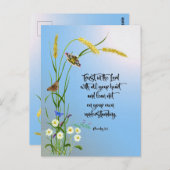 Vertrauen Sie dem Herrn mit all Ihrem Herzen Postkarte (Vorne/Hinten)