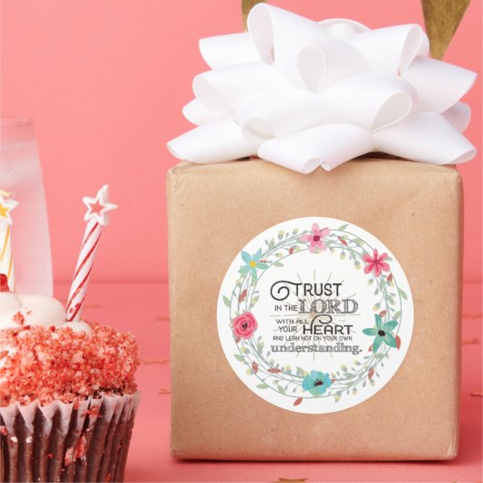 Vertrauen Sie dem Herrn mit all Ihrem Herzen Runder Aufkleber (Party)