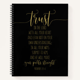 Vertrauen Sie dem Herrn mit all Ihren Sprichwörter Notizblock